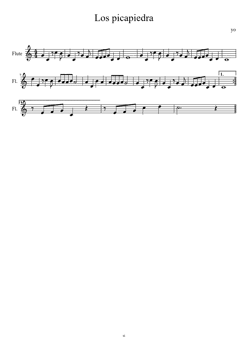 Partitura Los Picapiedra