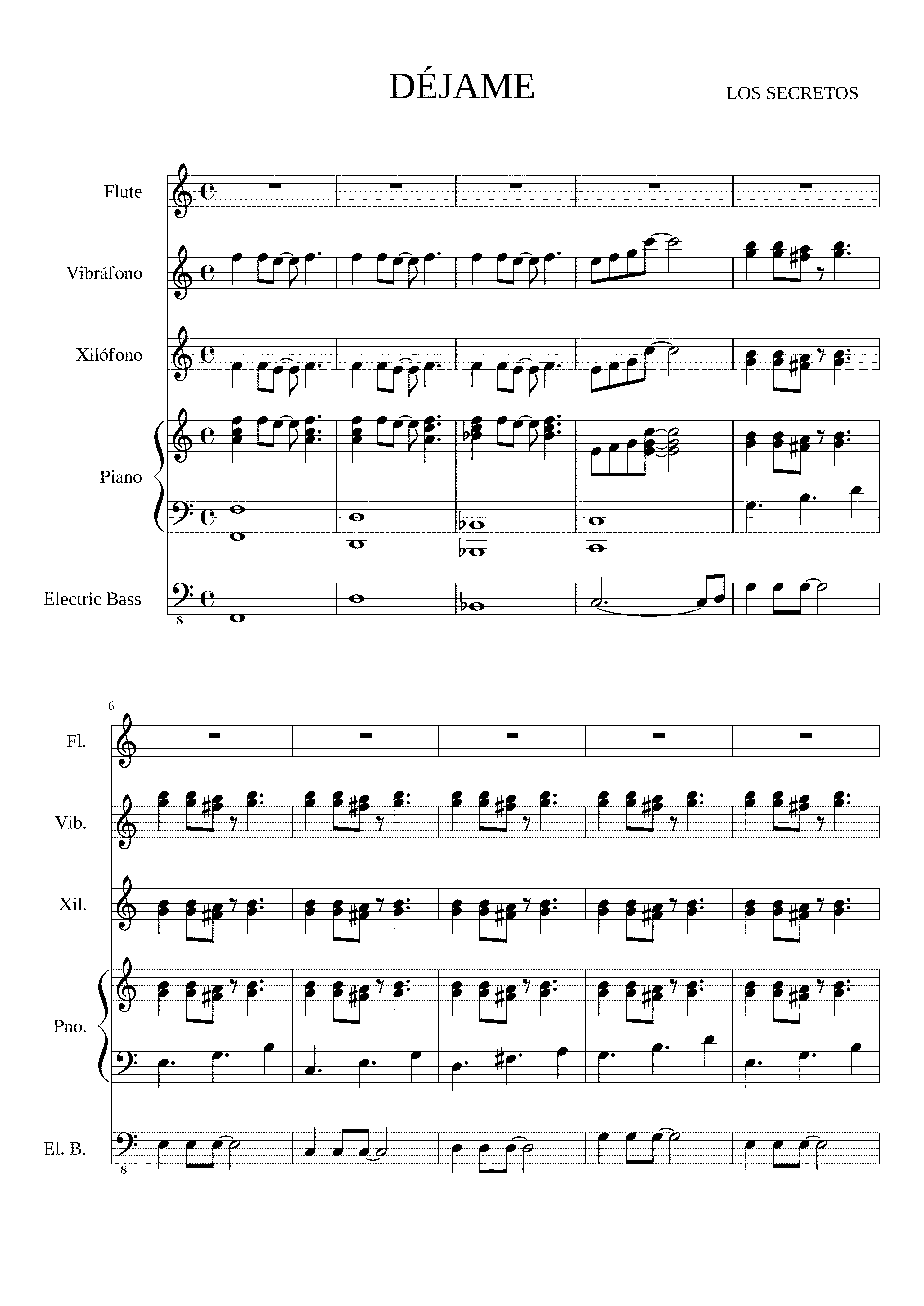 Partitura Los Secretos