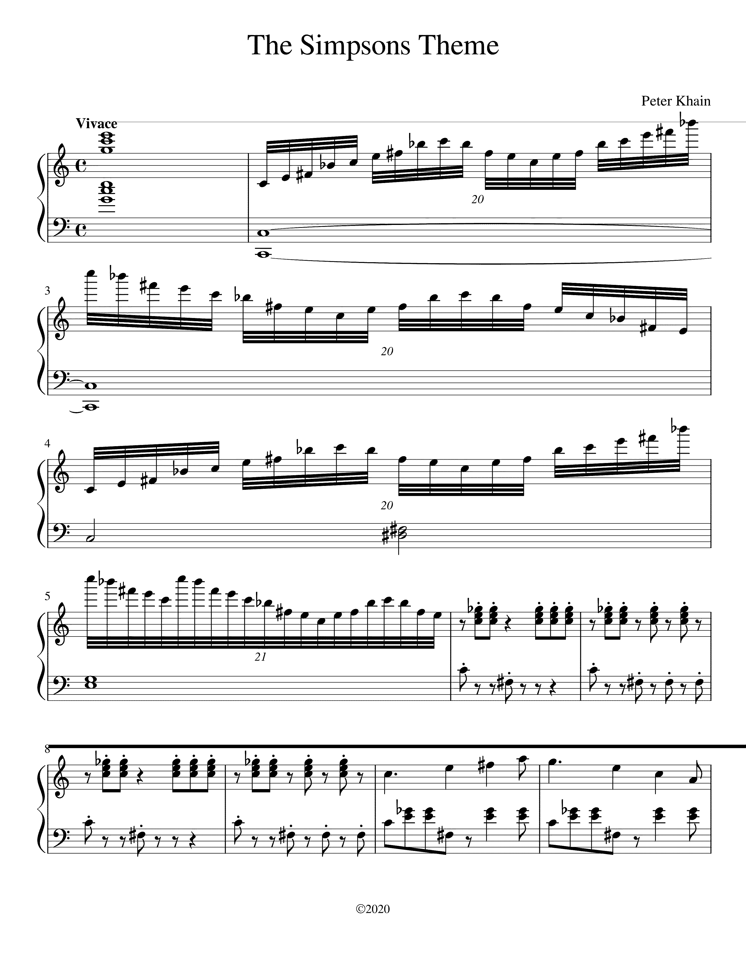 Partitura Los Simpsons