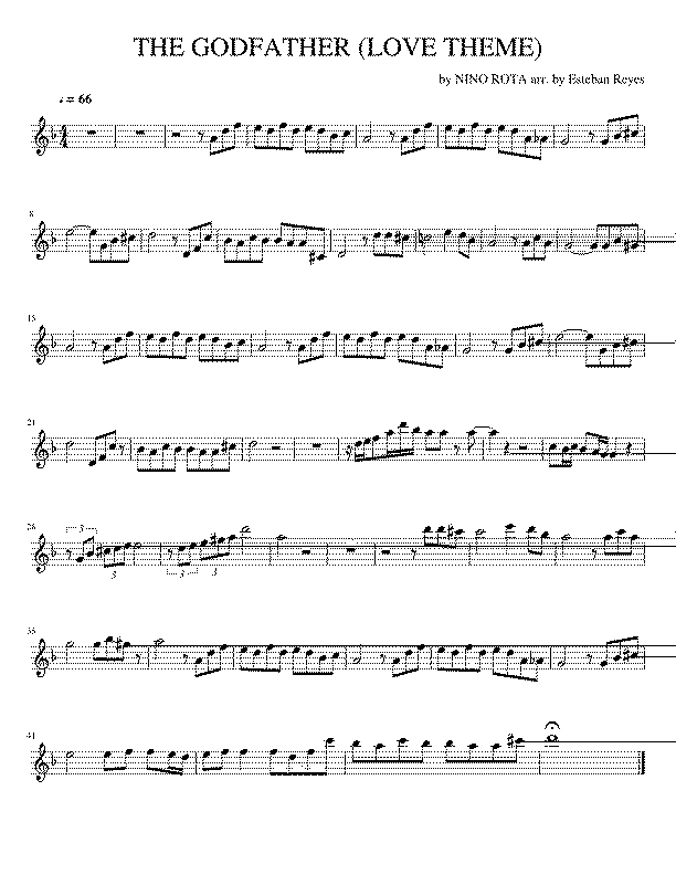 Partitura Love Theme
