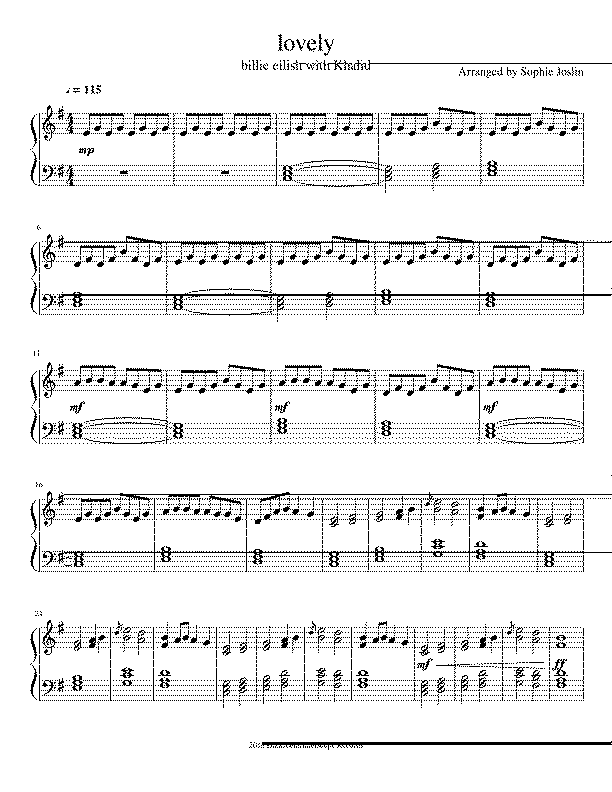 Partitura Lovely