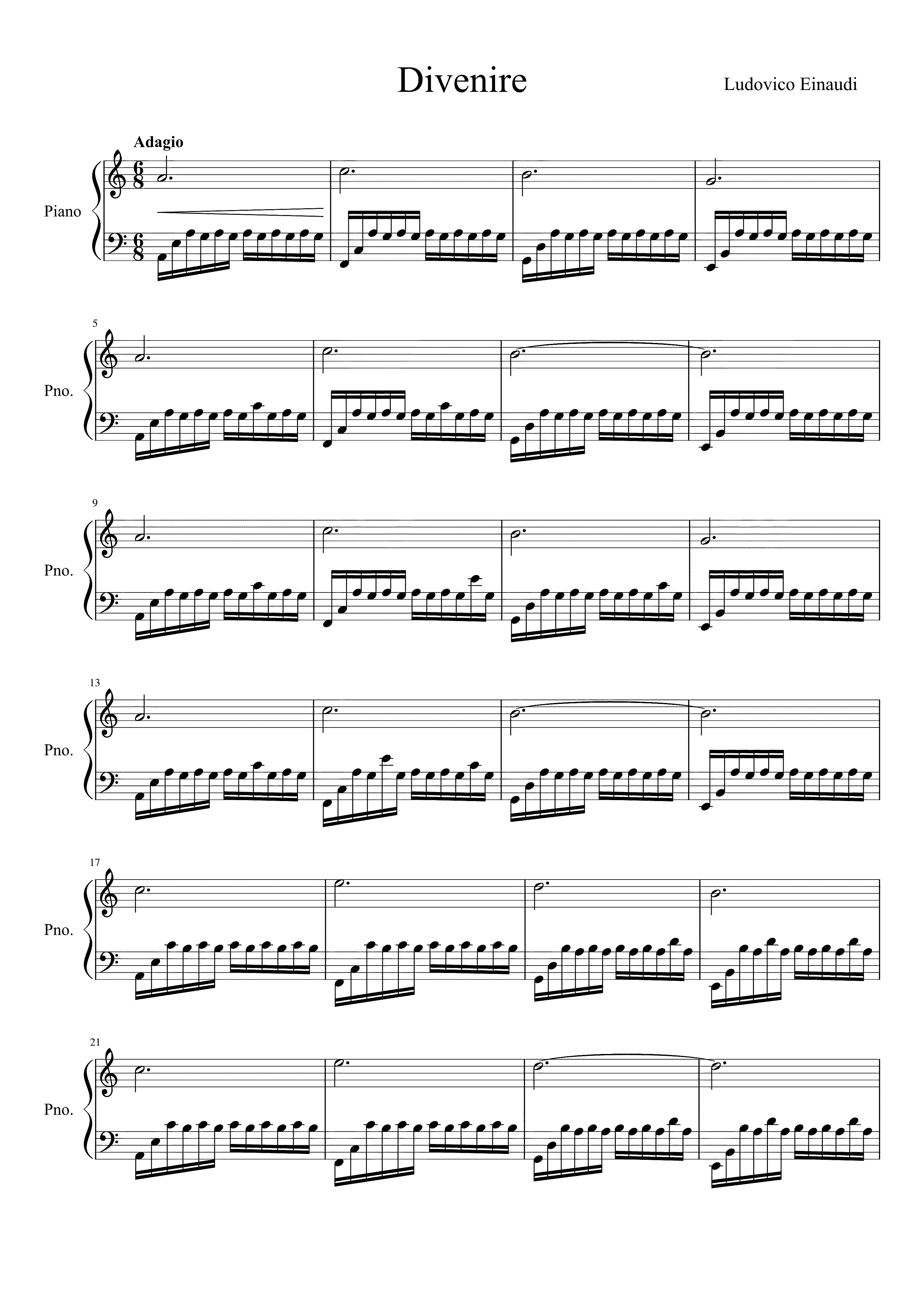 Partitura Ludovico Divenire