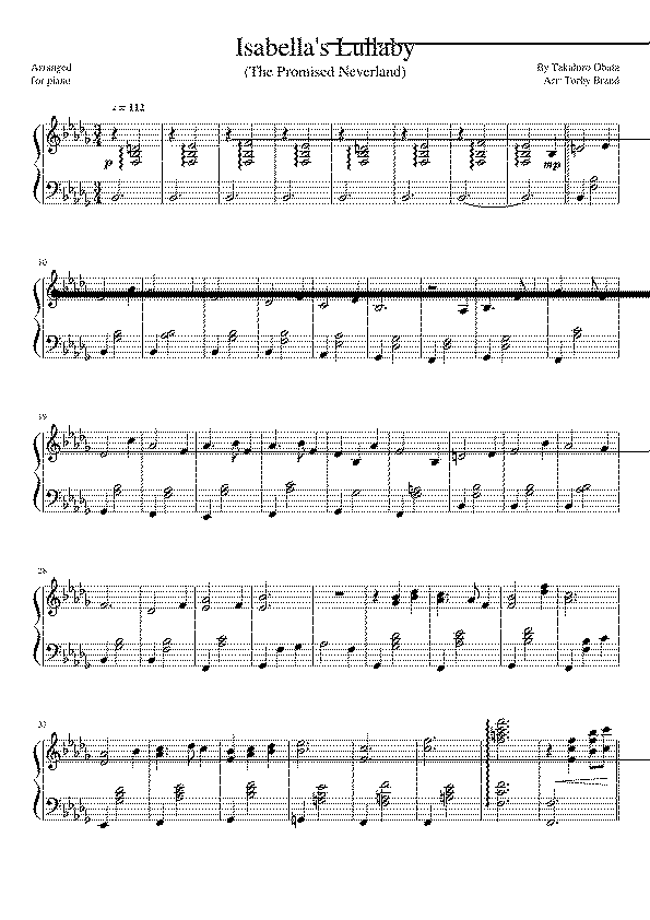 Partitura Lullaby