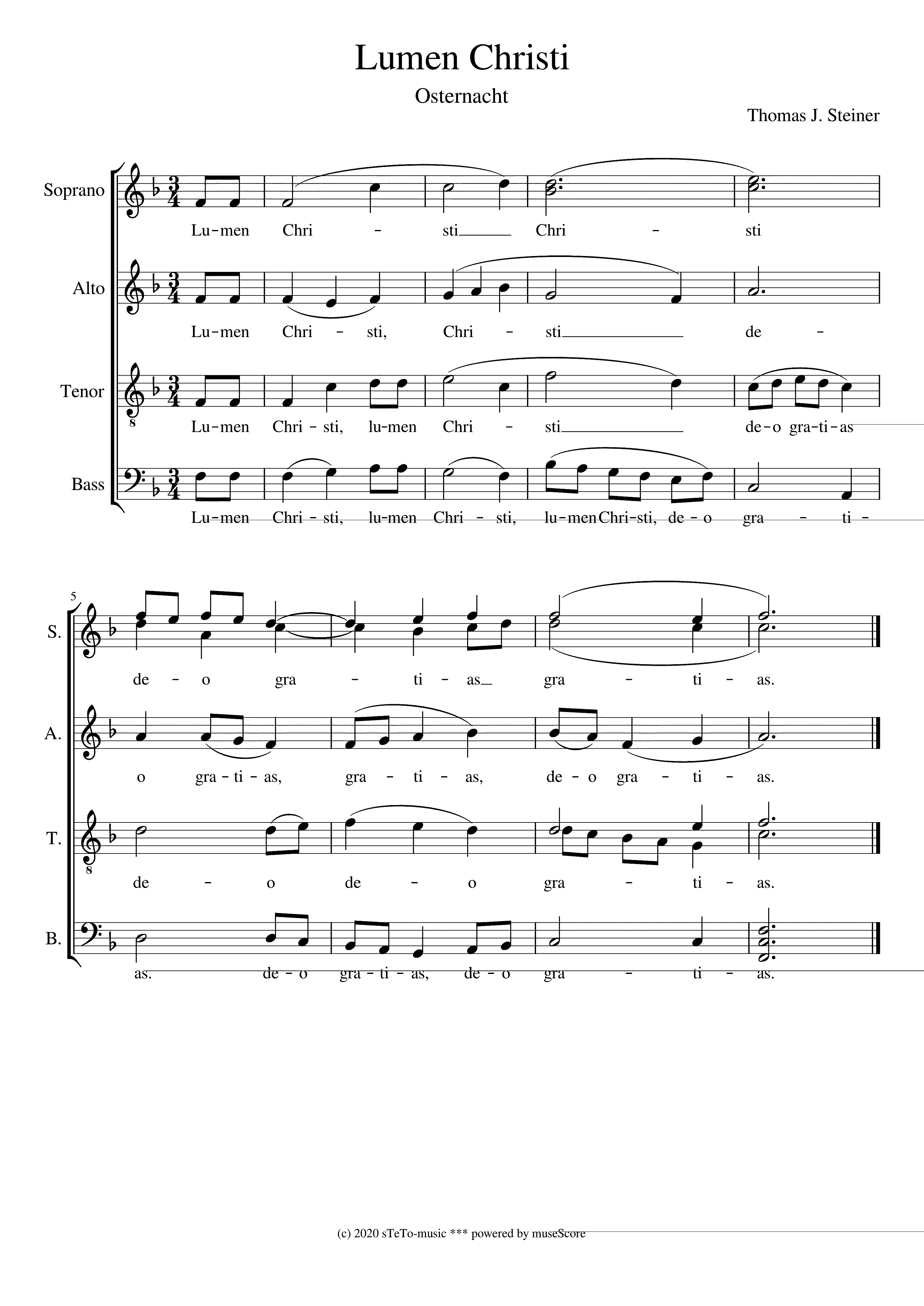 Partitura Lumen Christi