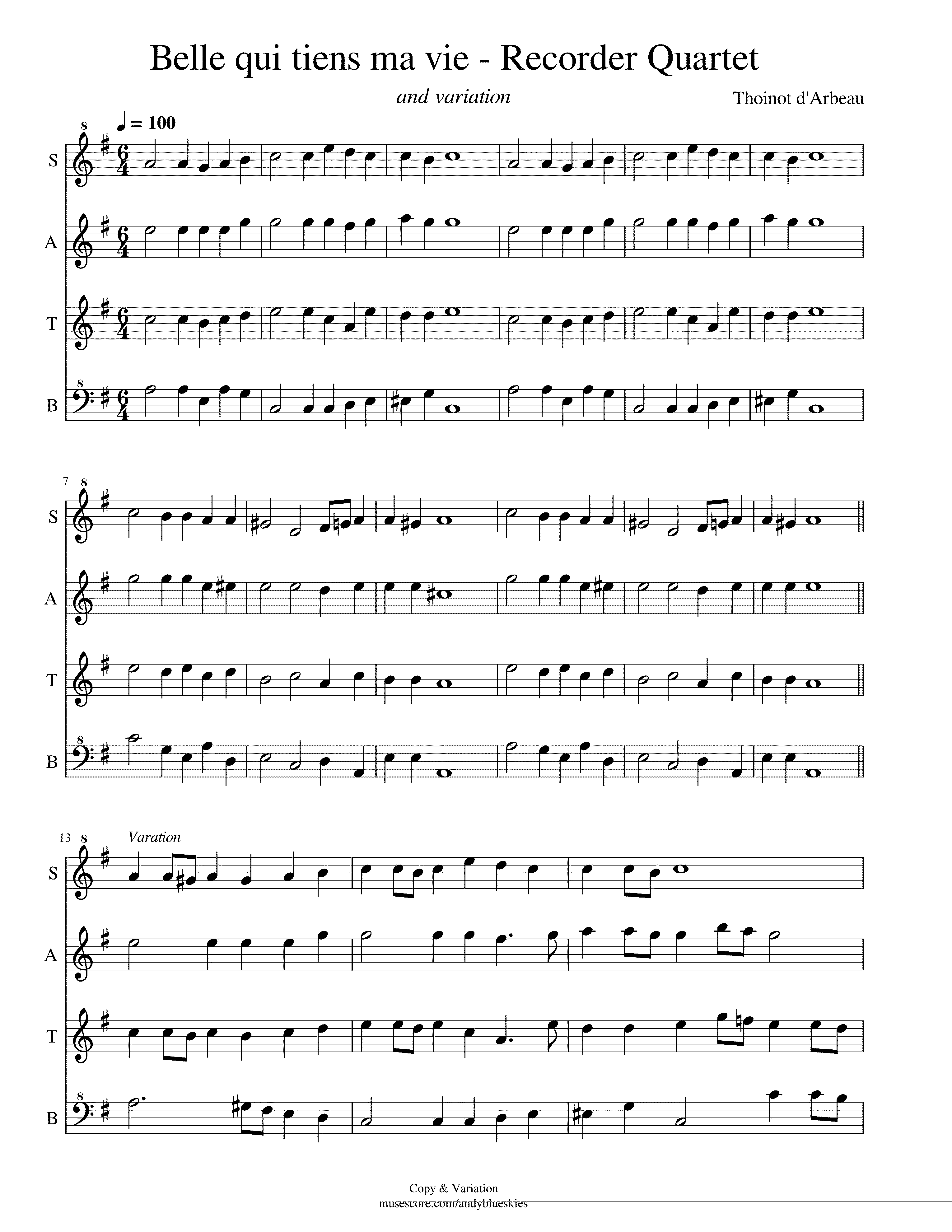 Partitura Ma Vie