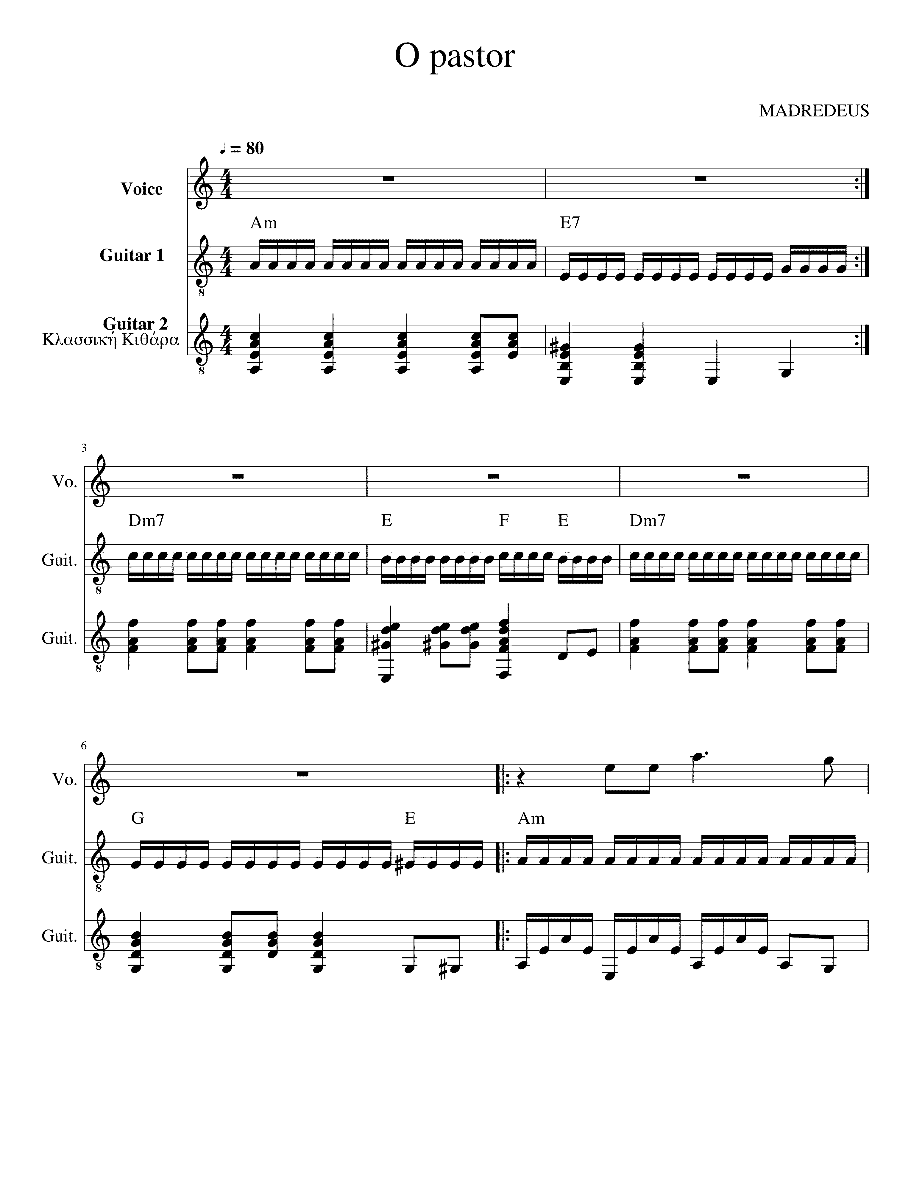 Partitura Madredeus