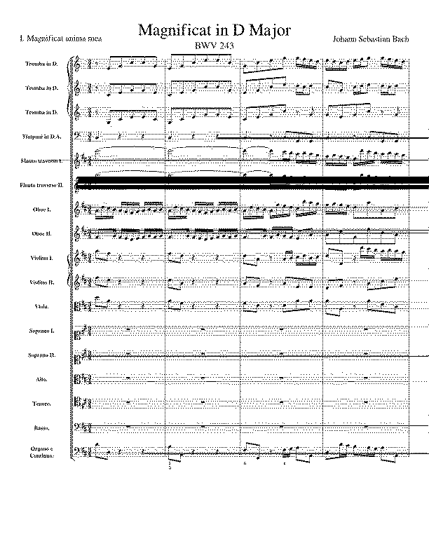 Partitura Magnificat Bach