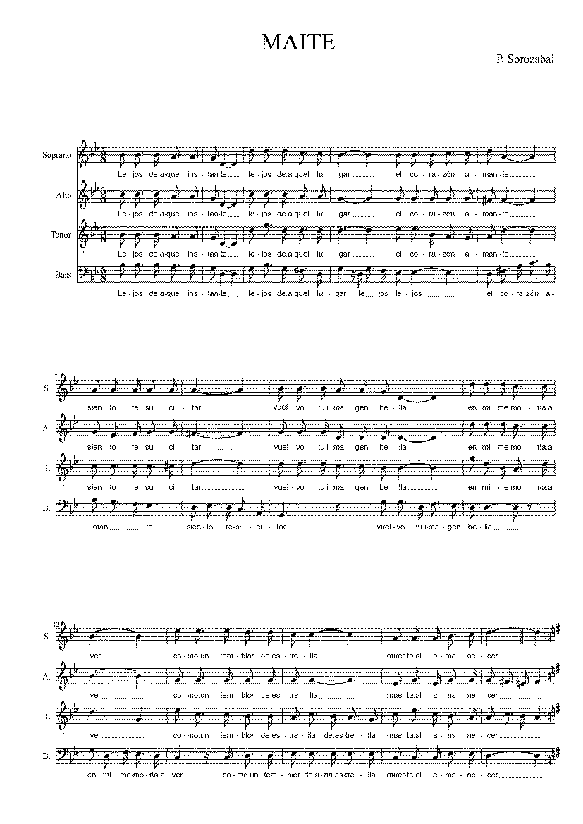Partitura Maite de Sorozabal