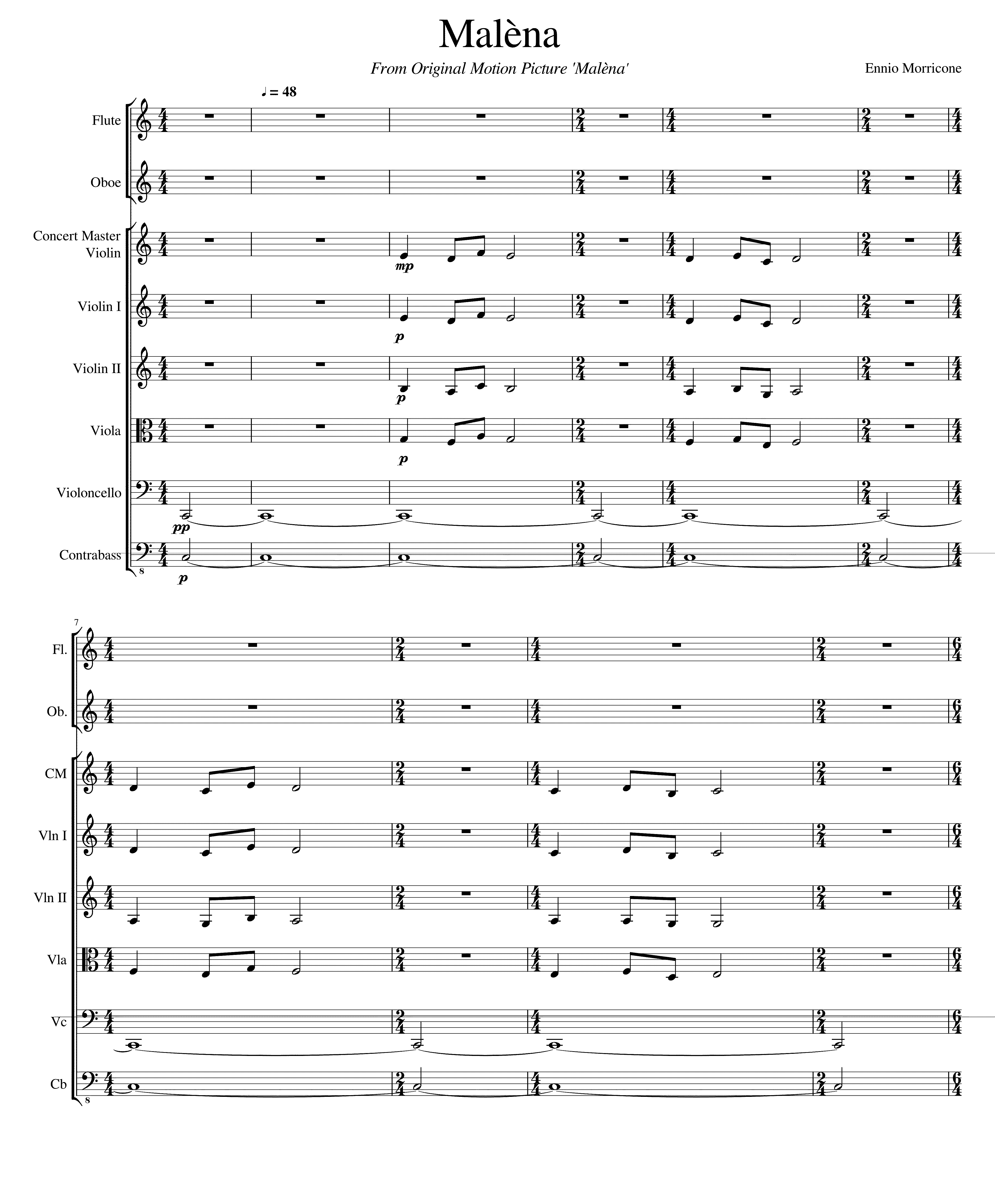 Partitura Malena