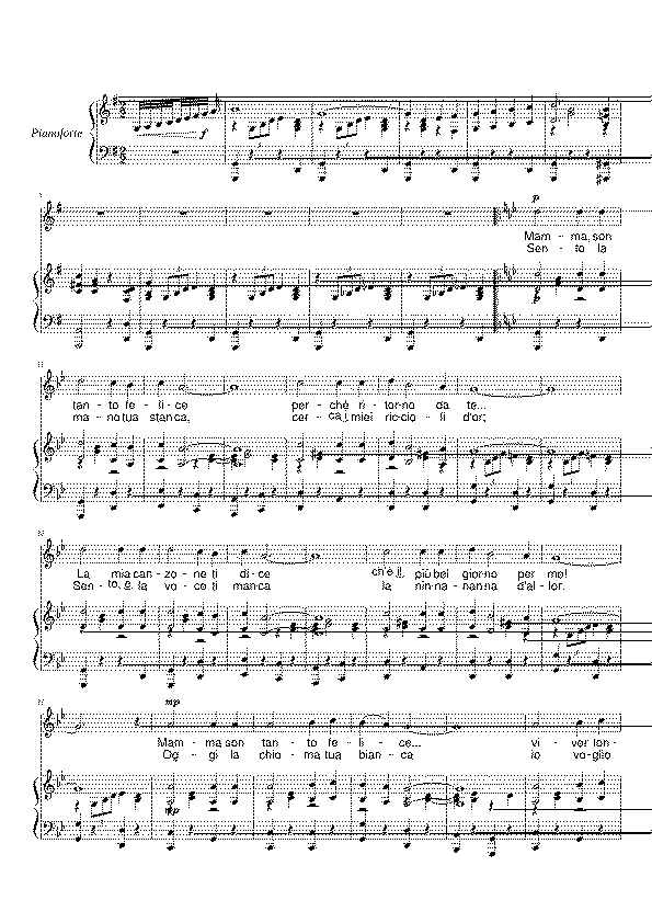 Partitura Mamma Bixio