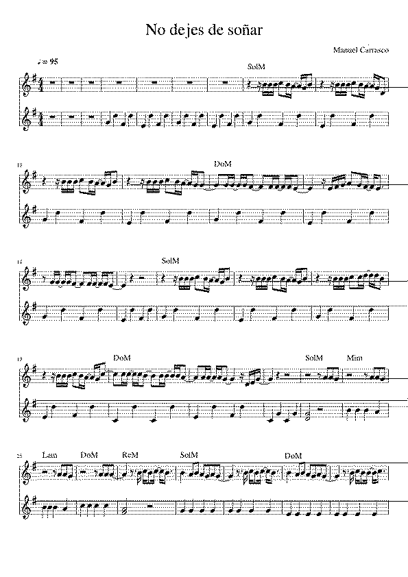 Partitura Manuel Carrasco No Dejes de Soñar