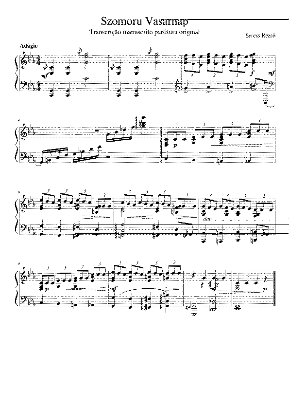 Partitura Manuscrito