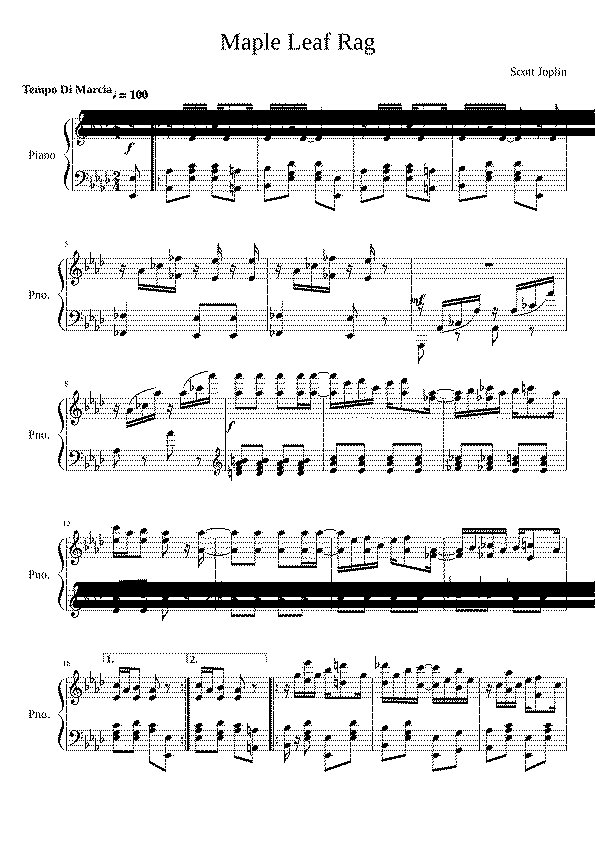 Partitura Maple Leaf Rag