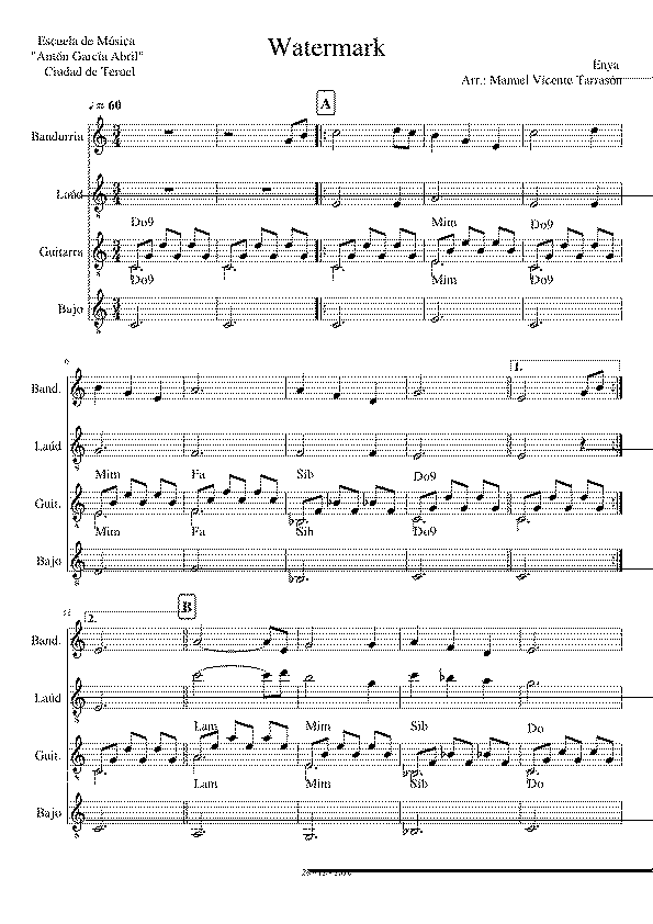 Partitura Marca de Agua