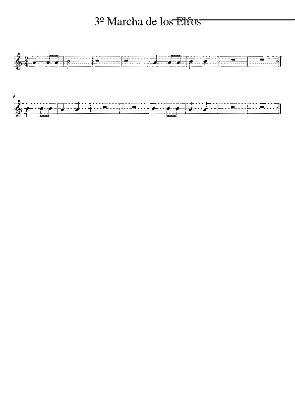 Partitura Marcha de Los Elfos