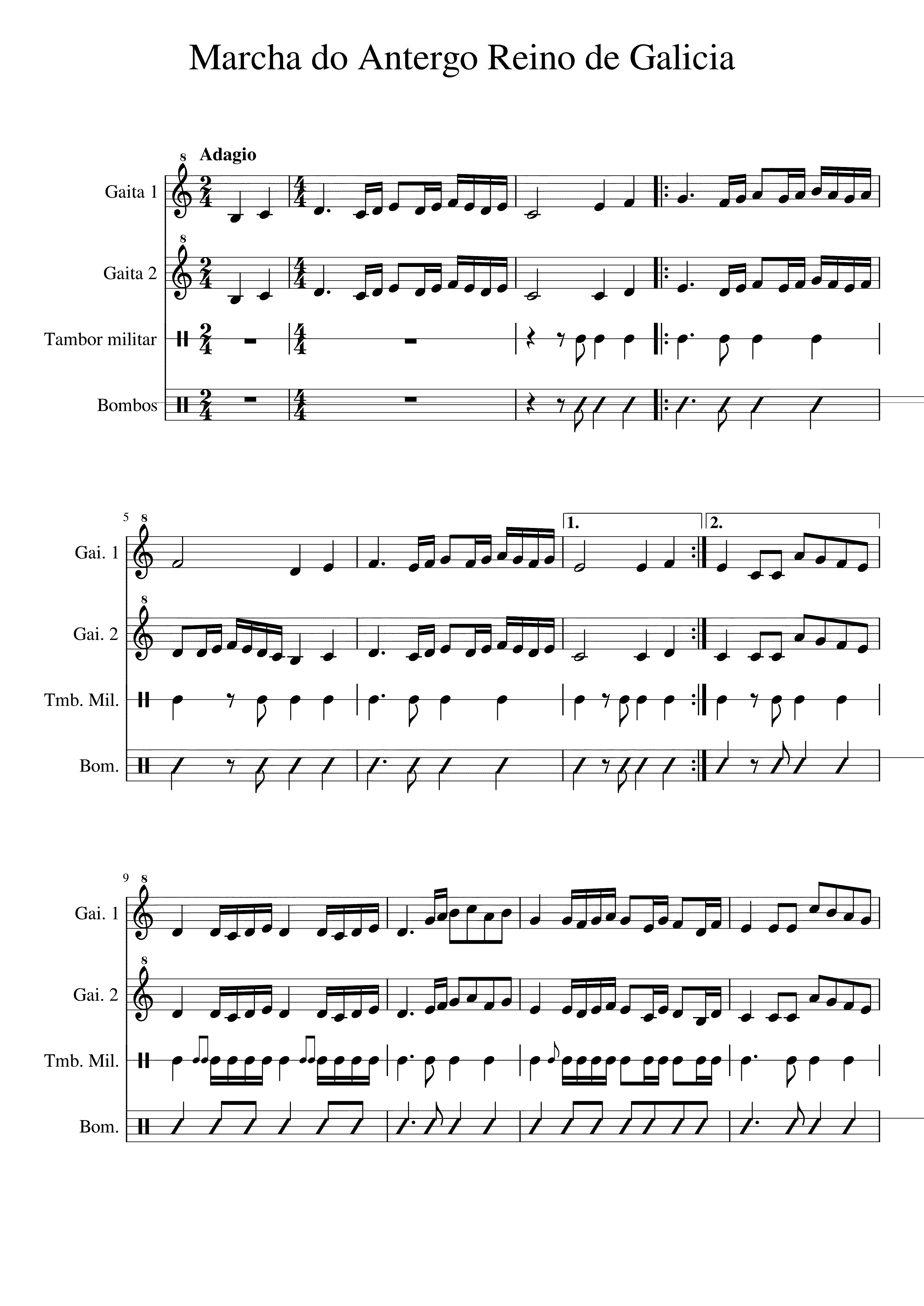 Partitura Marcha Do Antigo Reino de Galicia