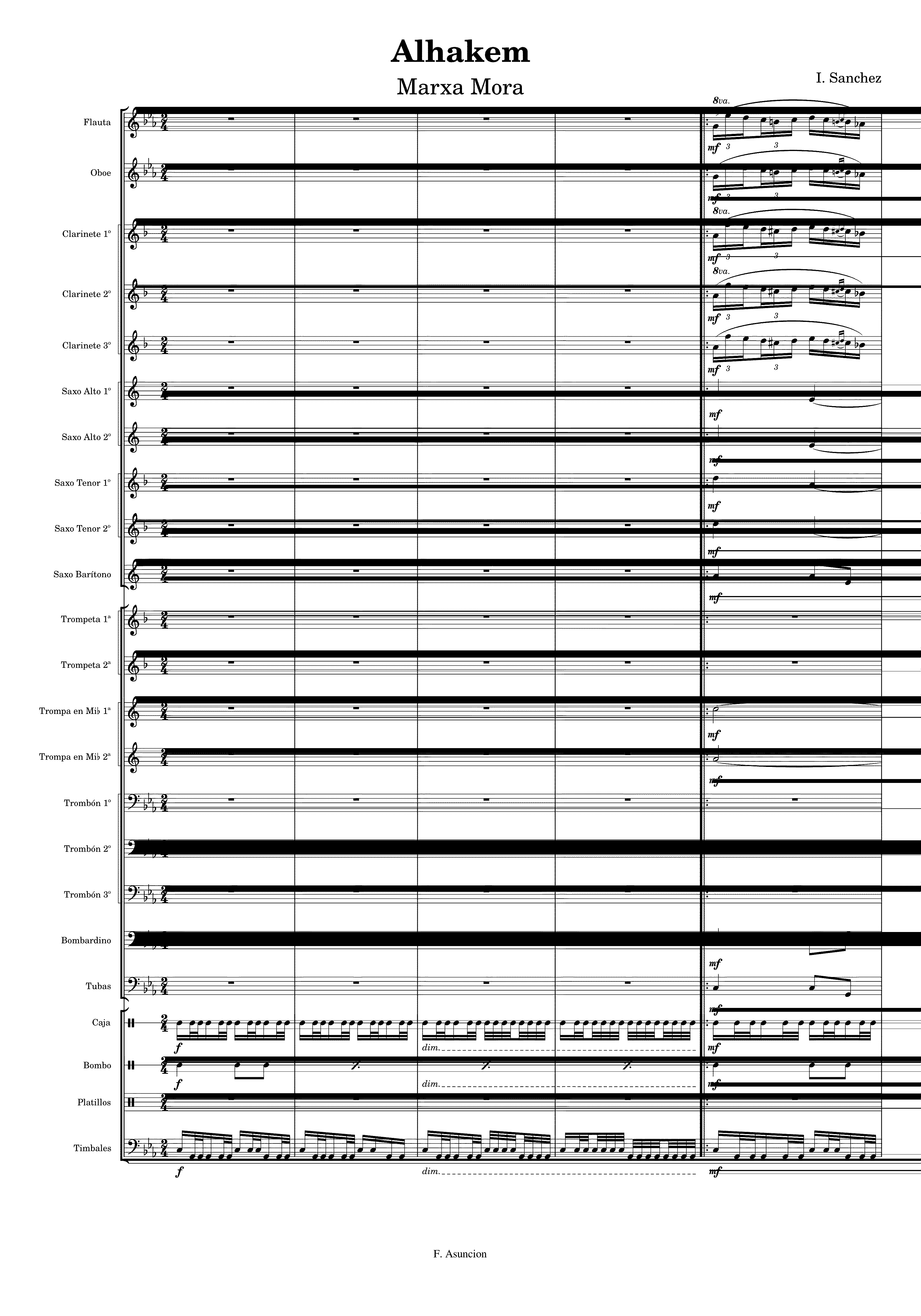 Partitura Marcha Mora
