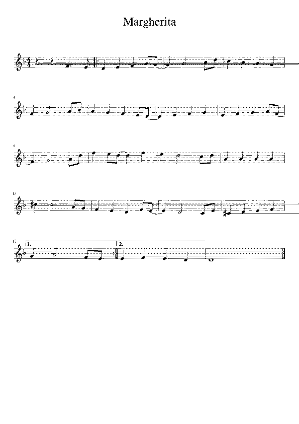 Partitura Margherita Cocciante