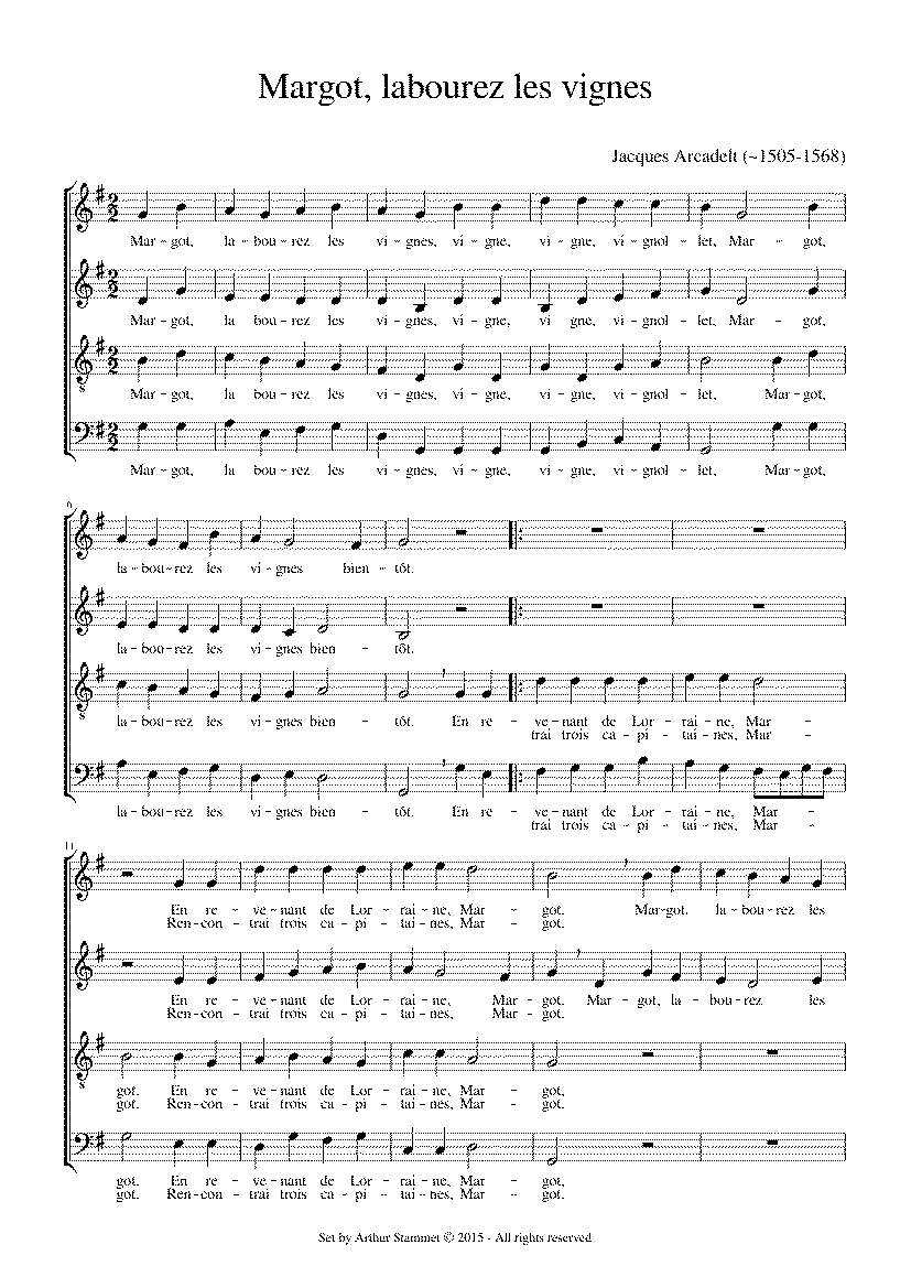 Partitura Margot