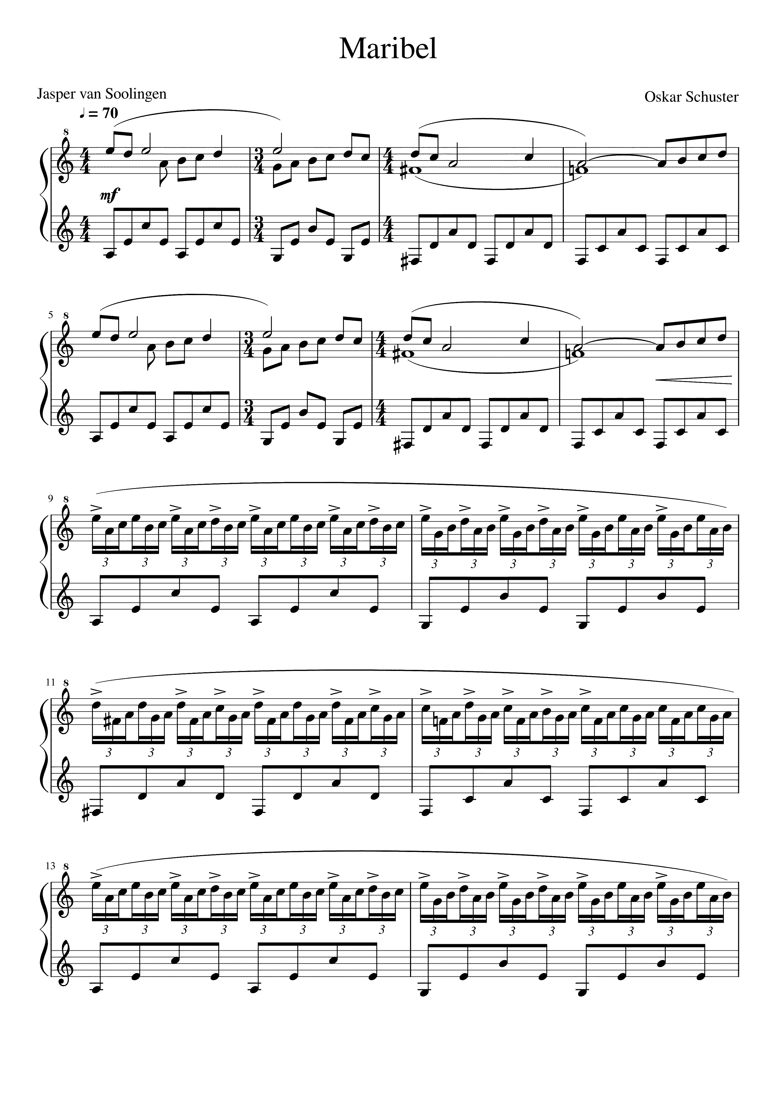 Partitura Maribel