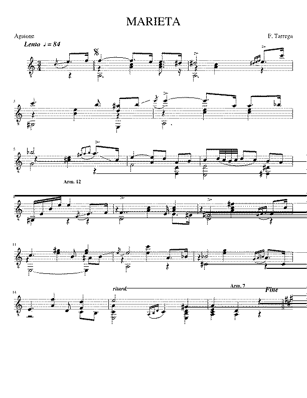 Partitura Marieta
