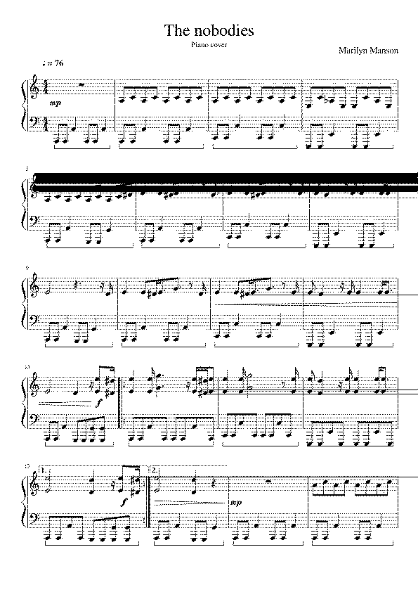 Partitura Marilyn Manson