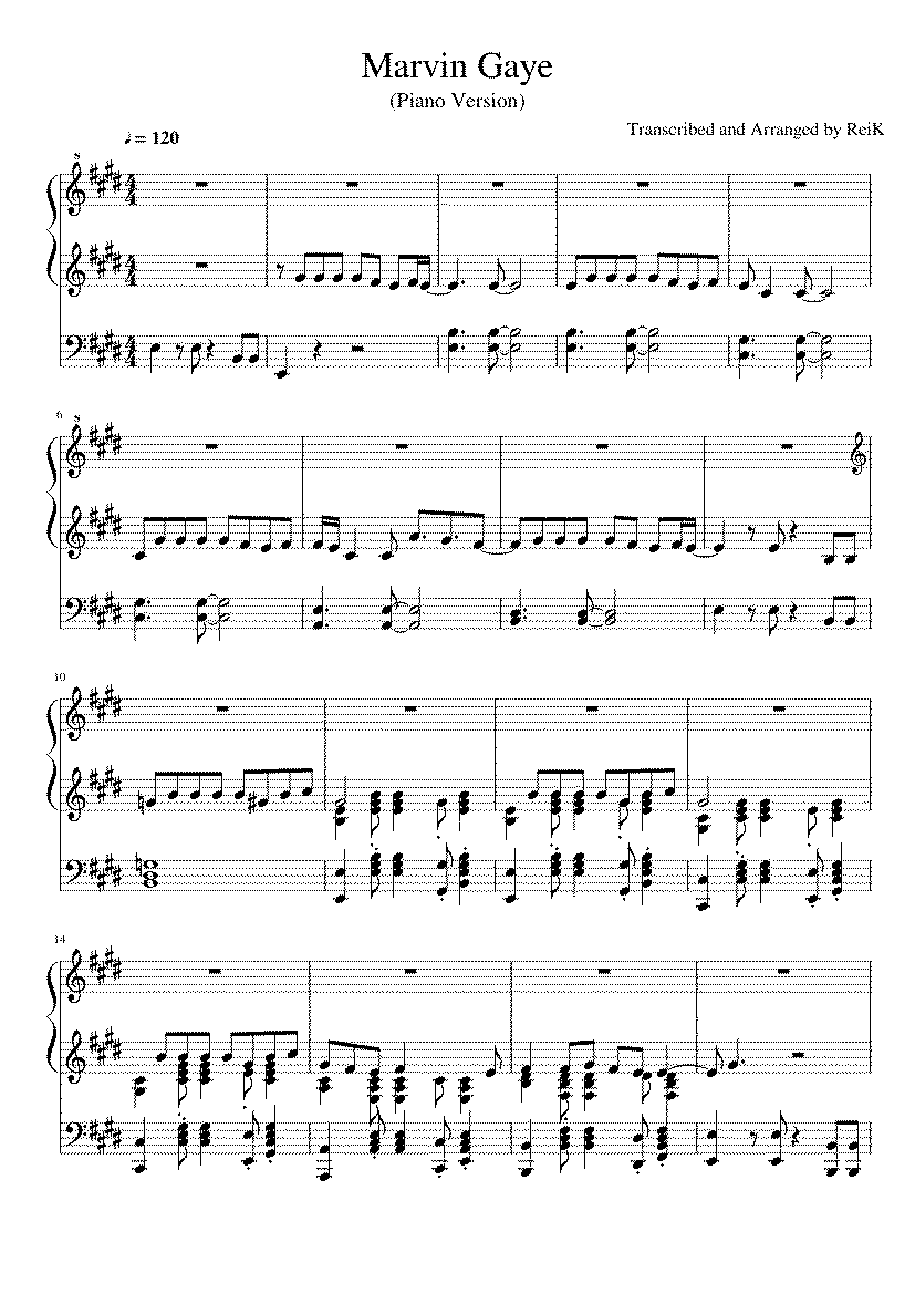 Partitura Marvin Gaye Meghan Trainor