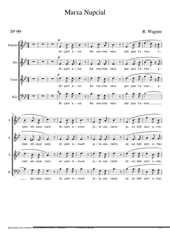 Partitura Marxa Nupcial