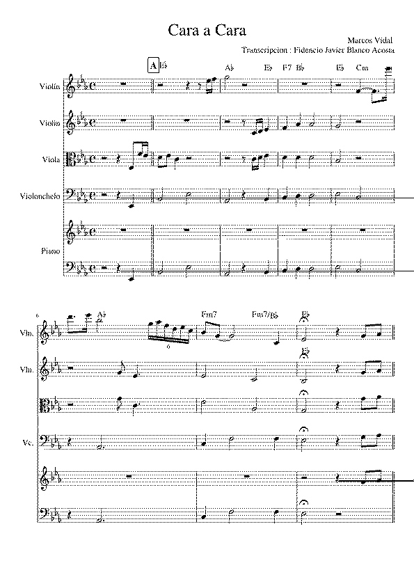 Partitura Mas Cara