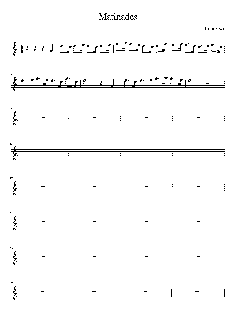 Partitura Matinades