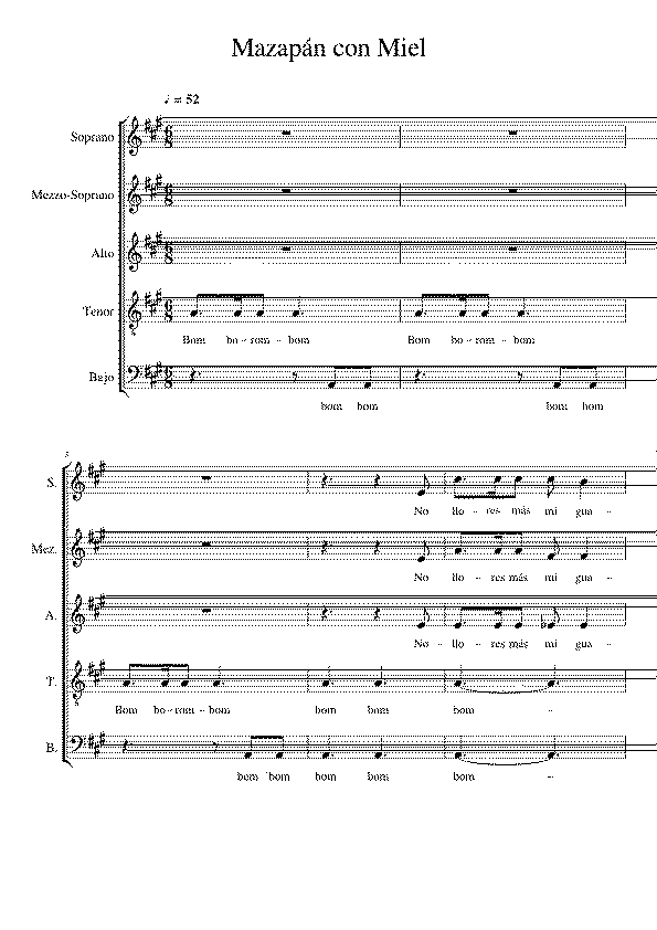 Partitura Mazapan Con Miel