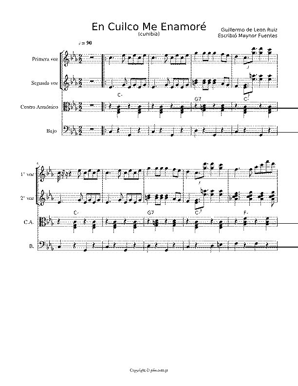 Partitura Me Enamore
