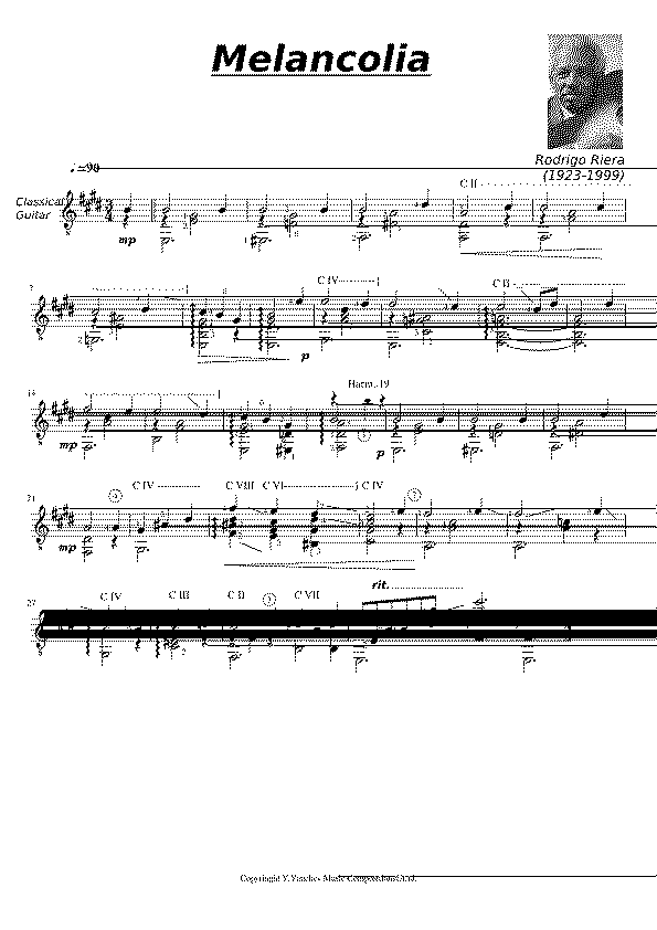 Partitura Melancolia