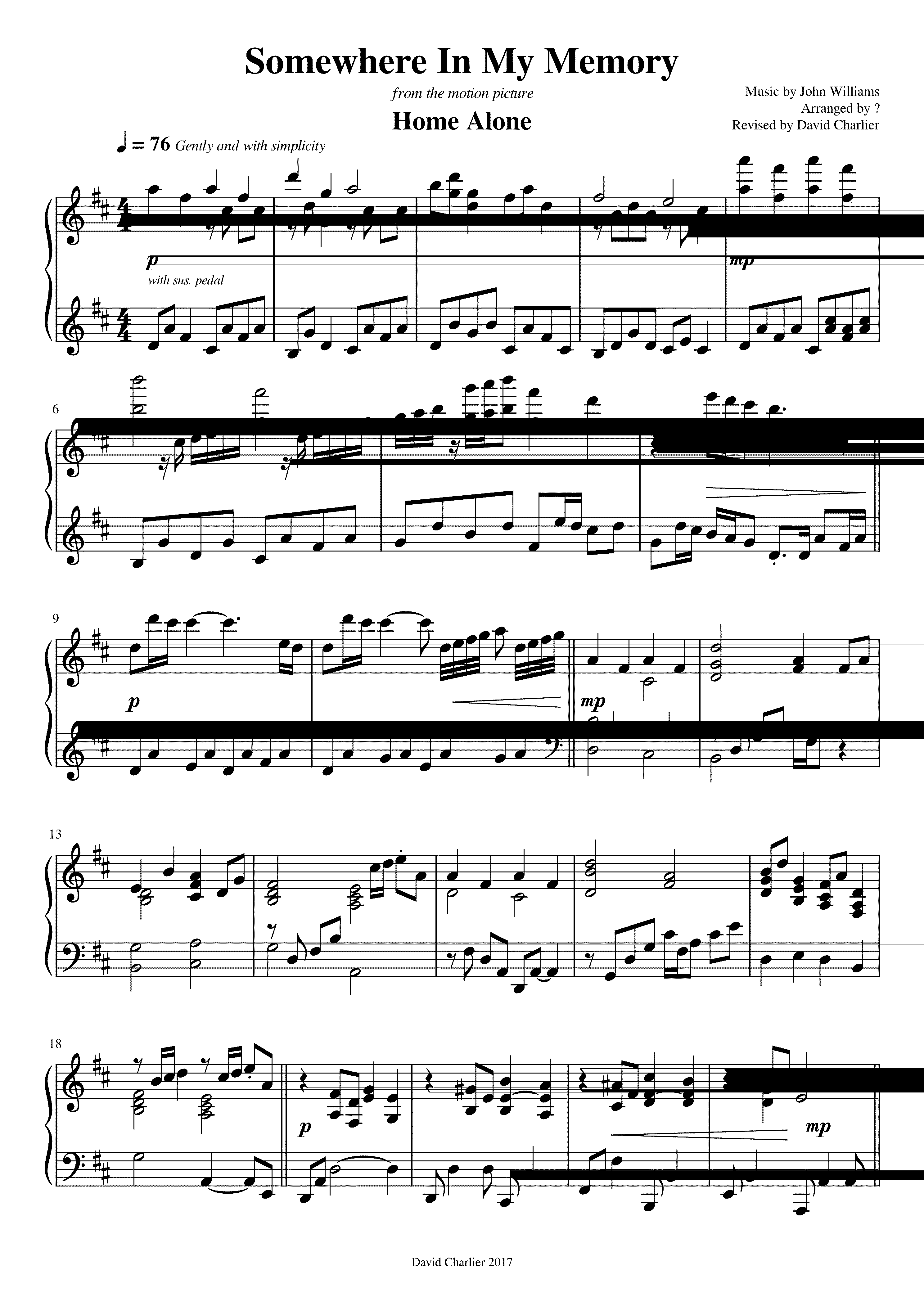 Partitura Memory