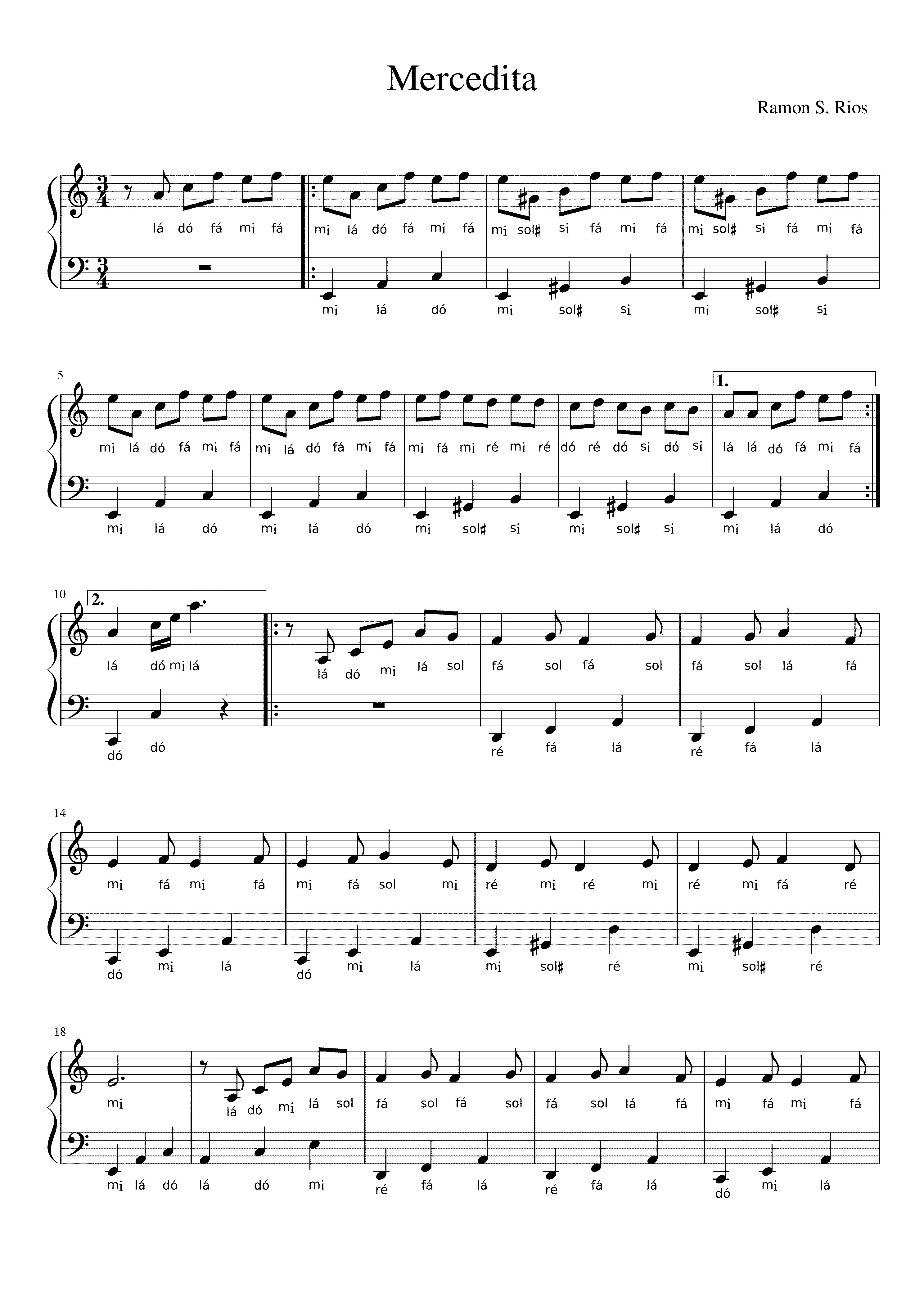 Partitura Mercedita