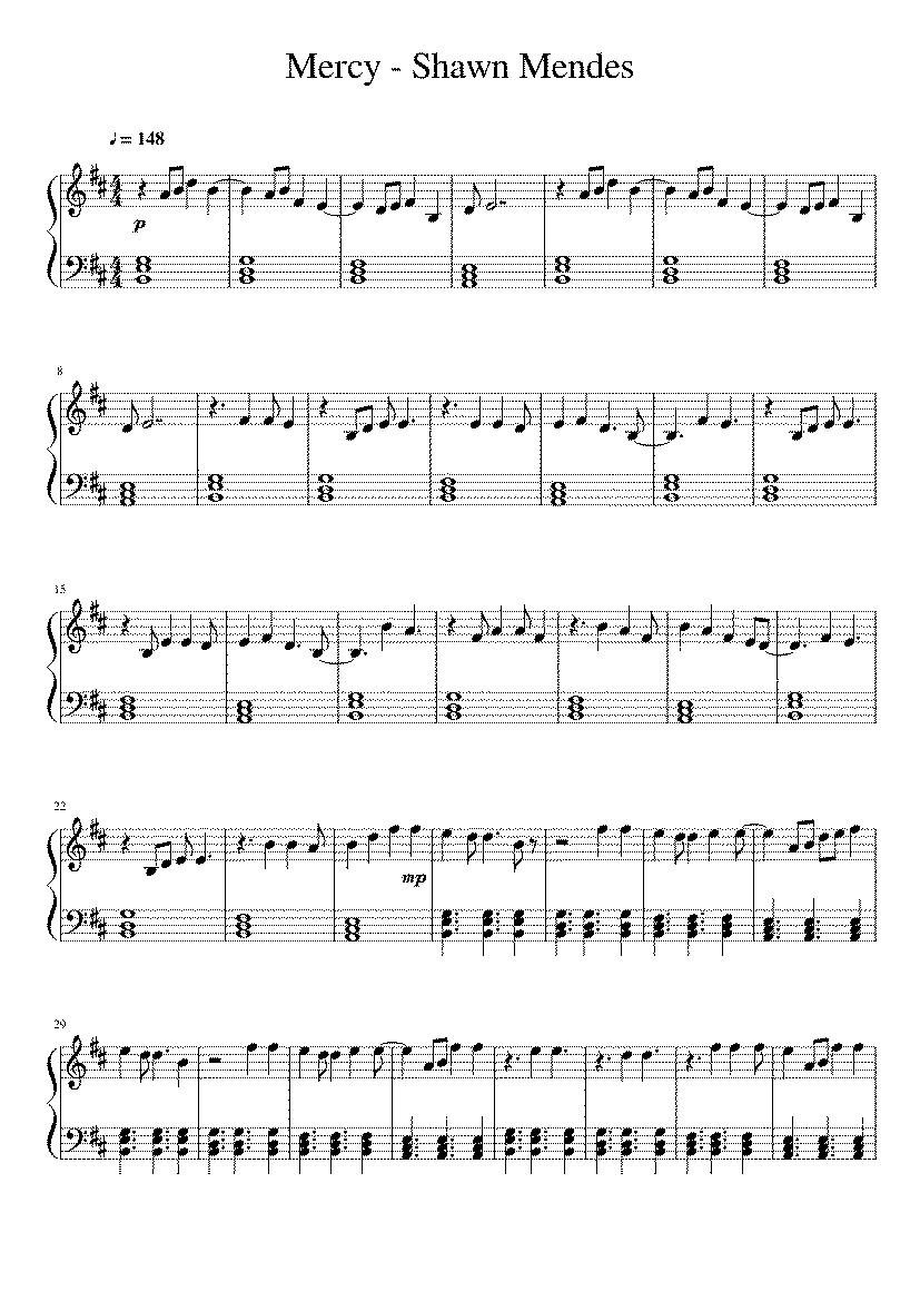 Partitura Mercy