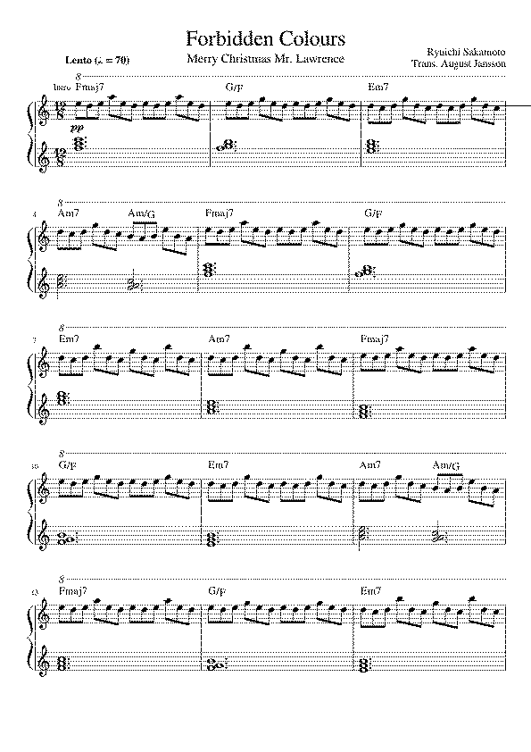 Partitura Merry Christmas Mr Lawrence
