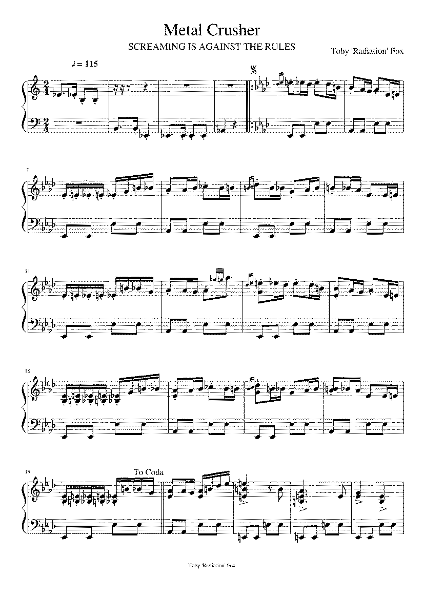 Partitura Metal Crusher