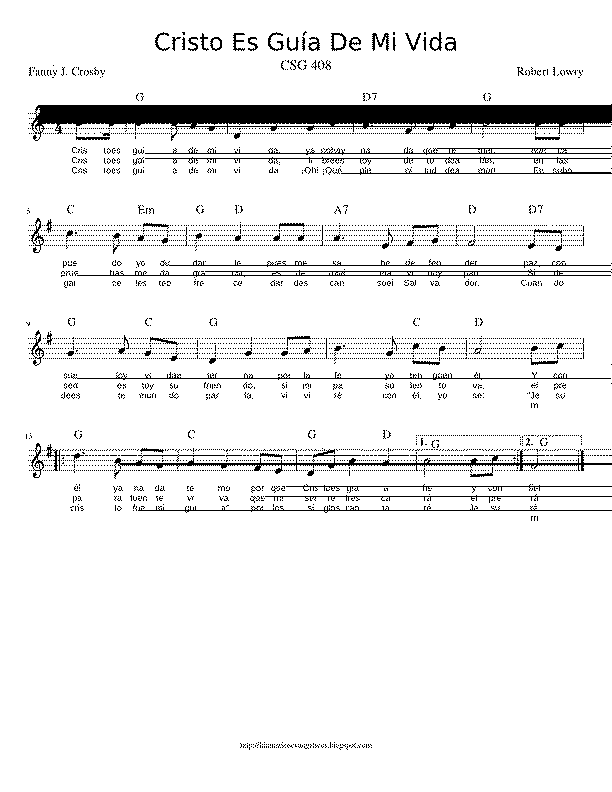Partitura Mi Vida Es Cristo