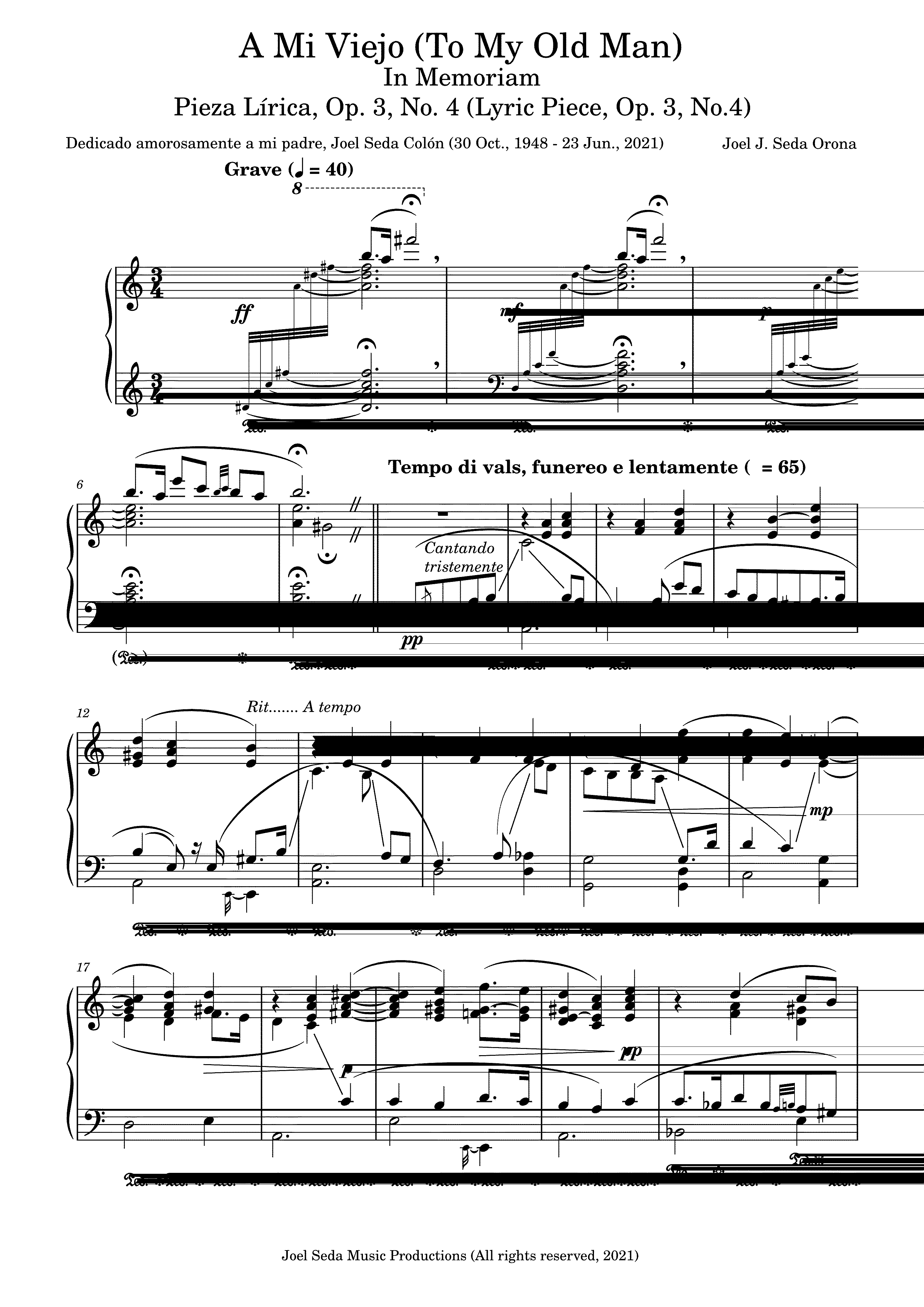 Partitura Mi Viejo