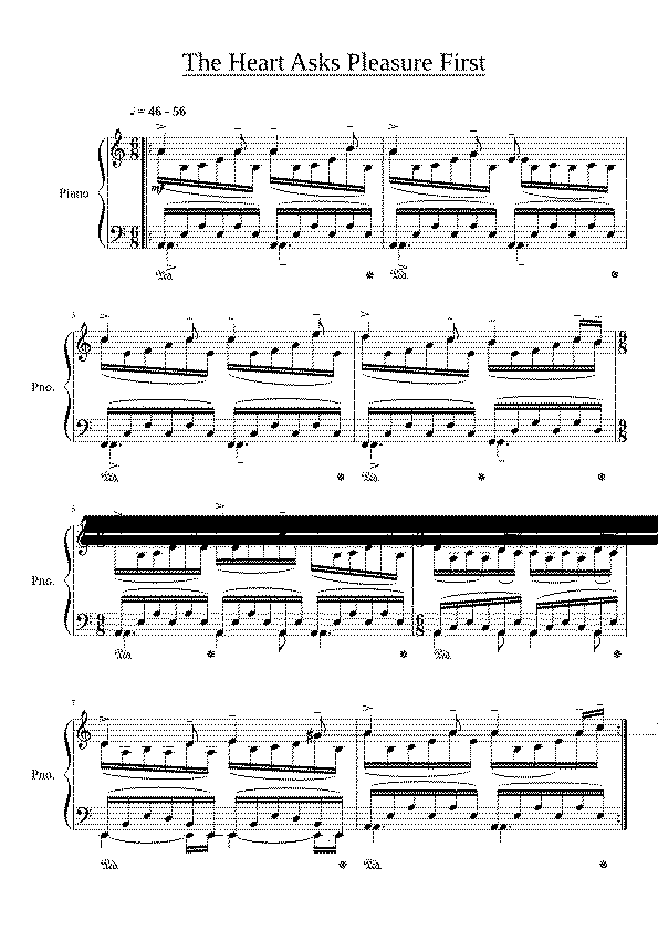 Partitura Michael Nyman The Heart Asks Pleasure First