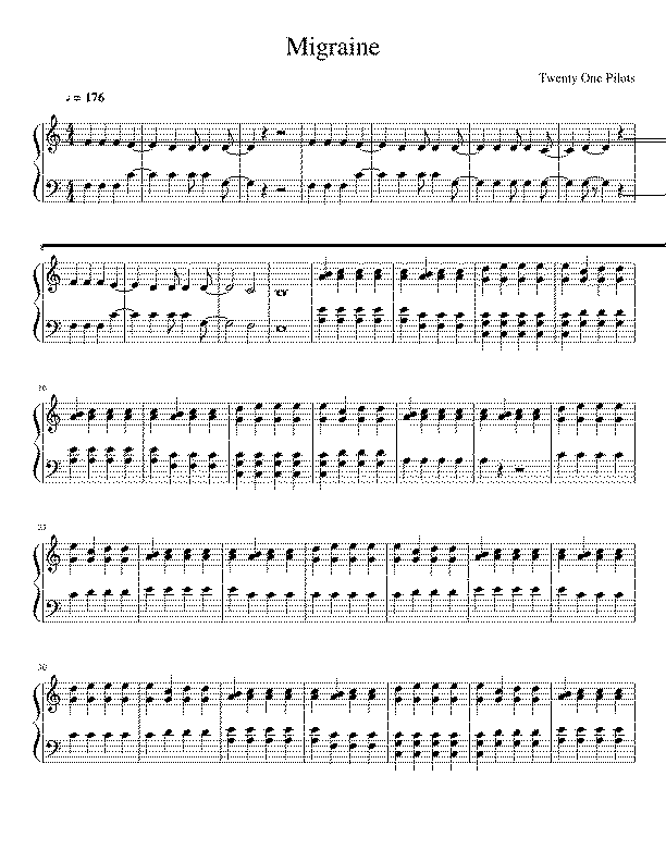 Partitura Migraine