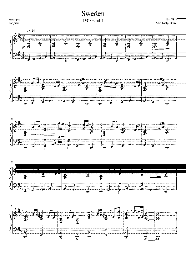Partitura Minecraft