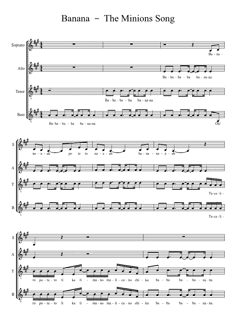 Partitura Minions