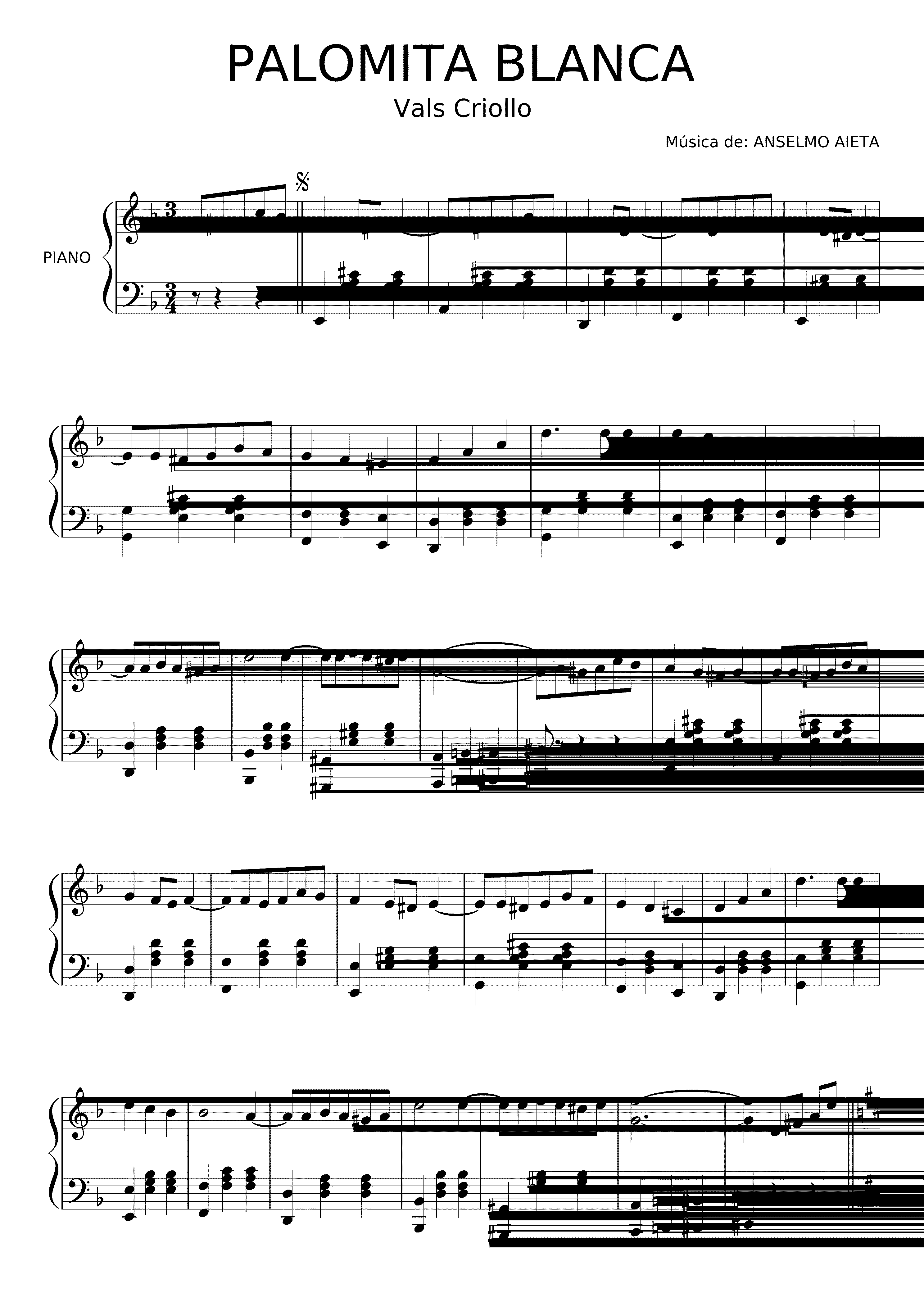 Partitura Mirando Al Cielo