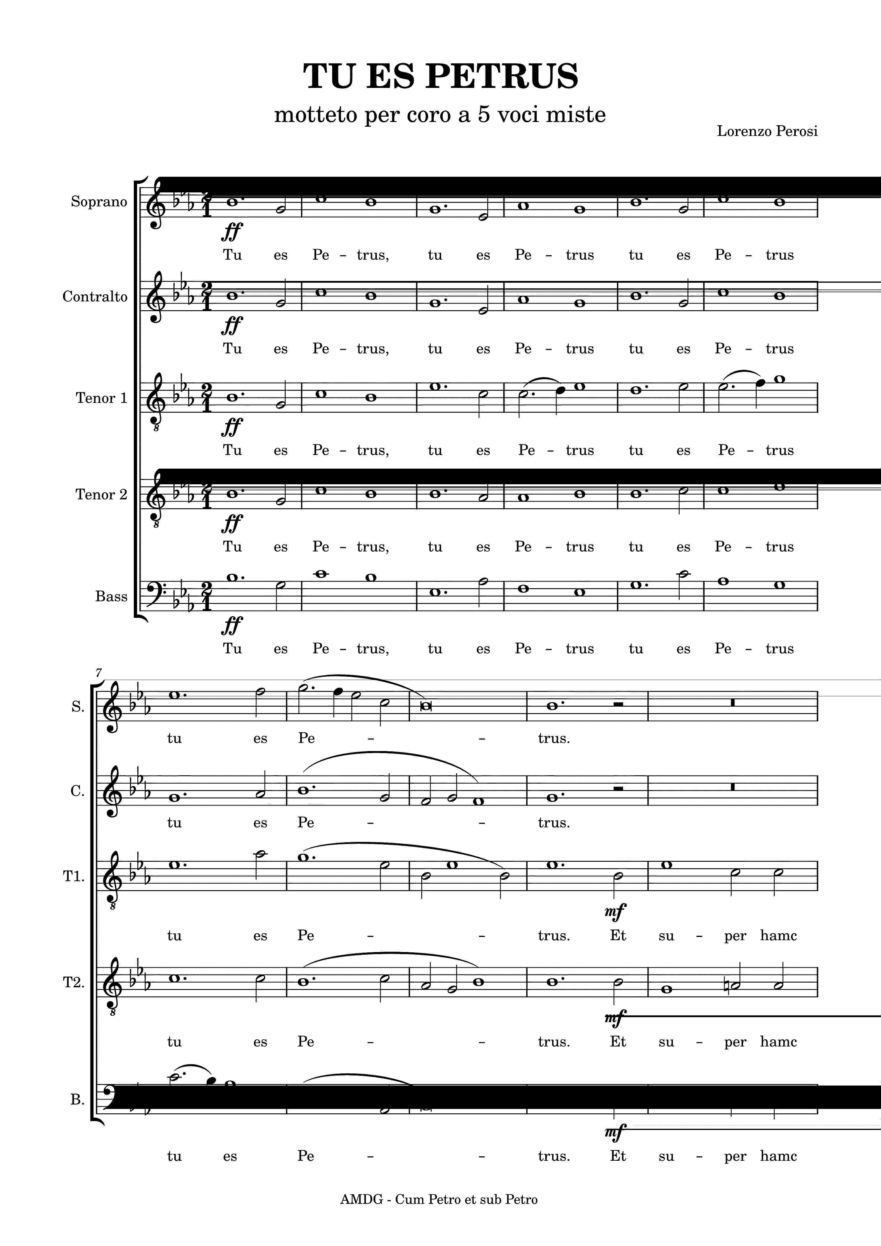 Partitura Misa Perosi