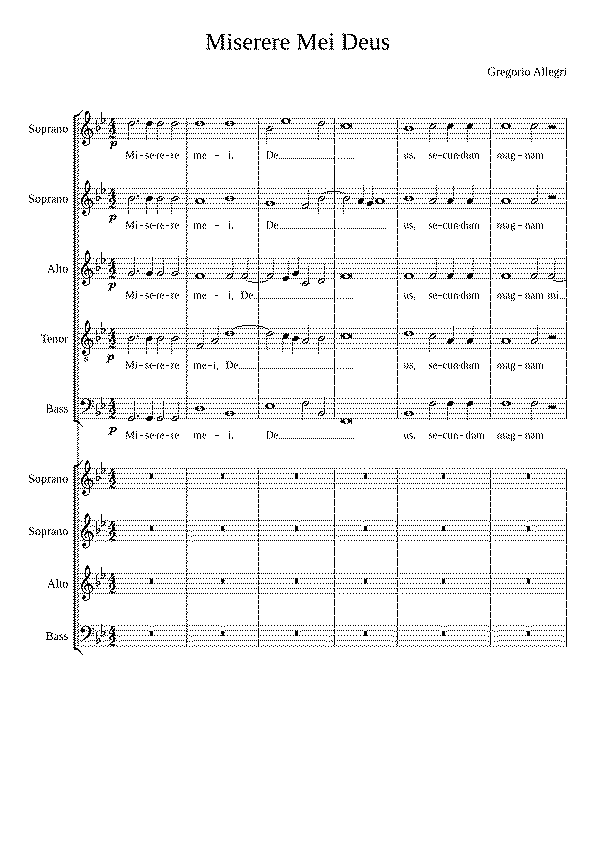 Partitura Miserere