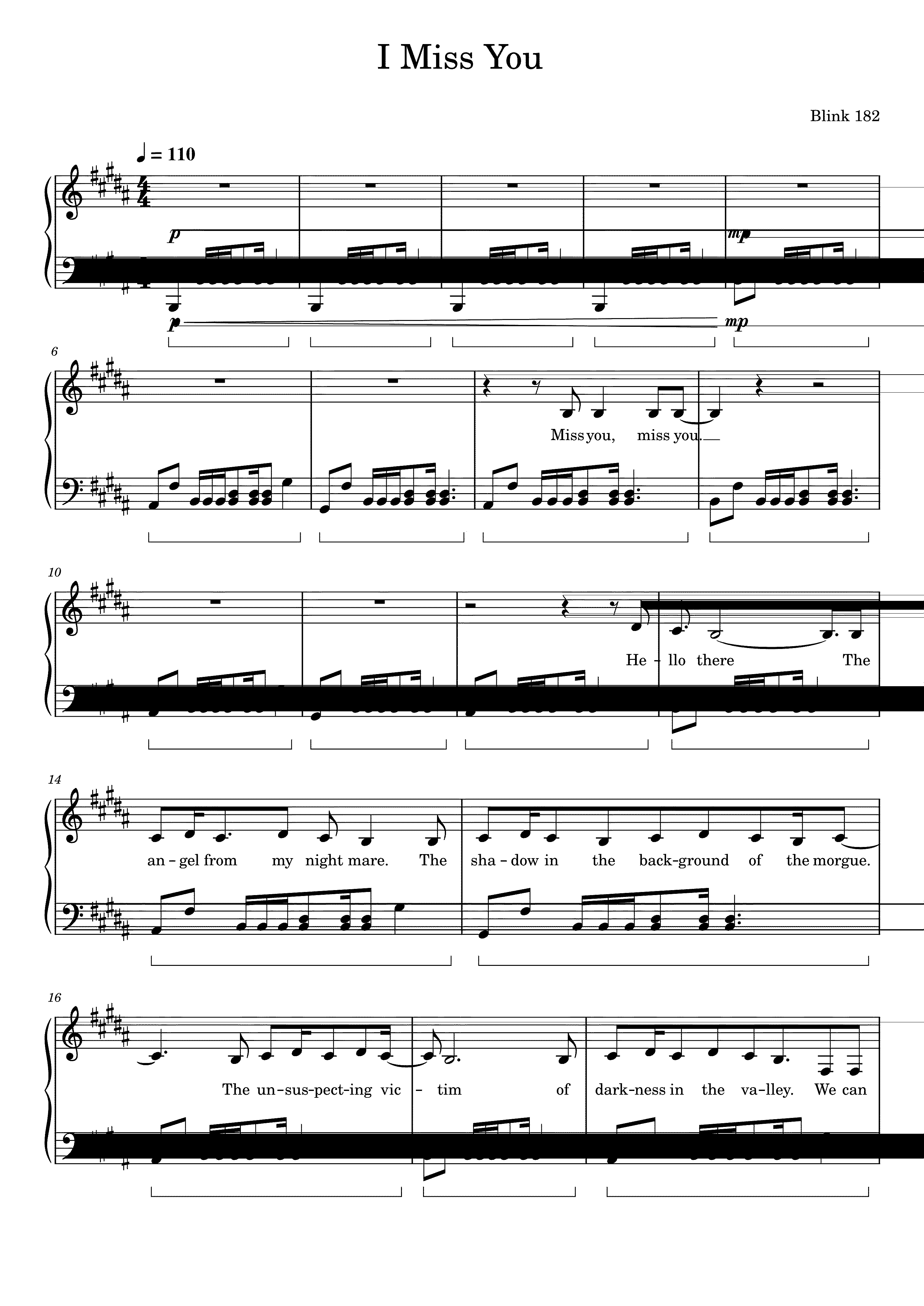 Partitura Miss You