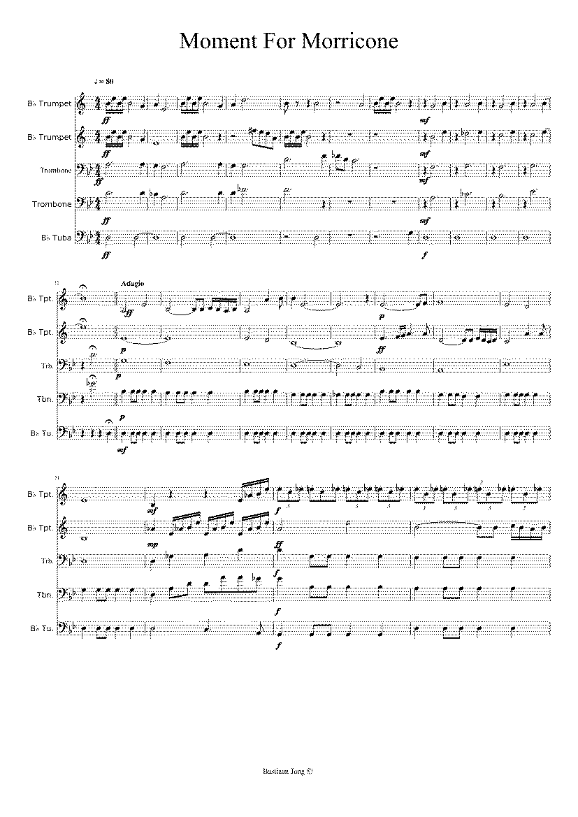 Partitura Moment For Morricone