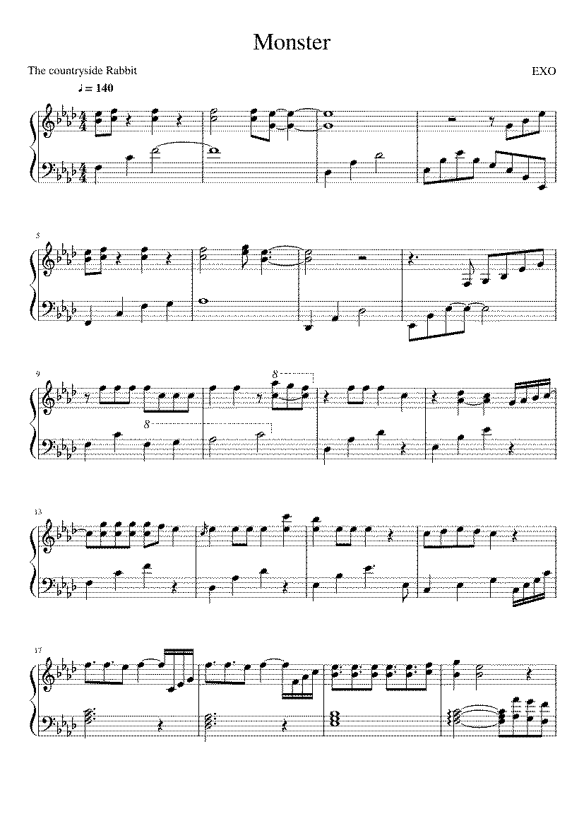 Partitura Monster Exo